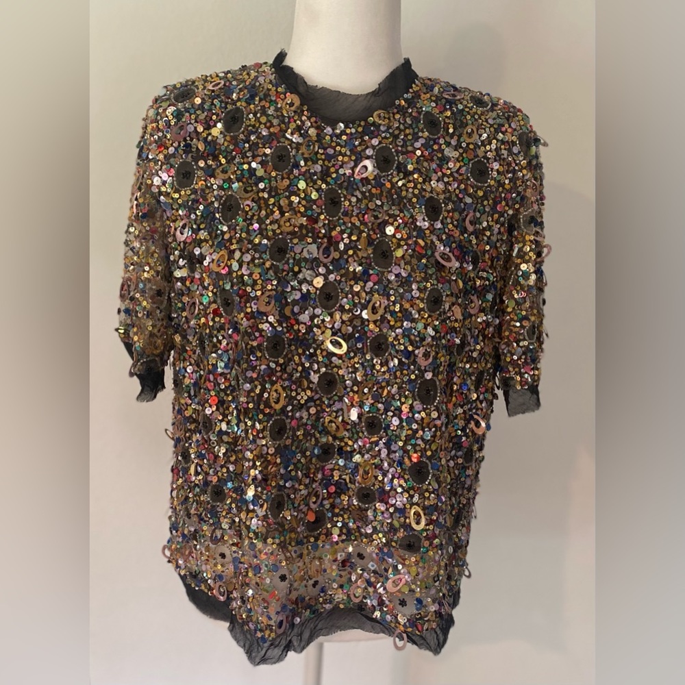 Hunter Bell Sequin Top. Cocktail, Black Tie, or wear w/ jeans for a casual look!